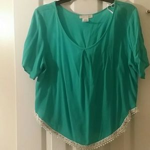 Juniors Crop Blouse
